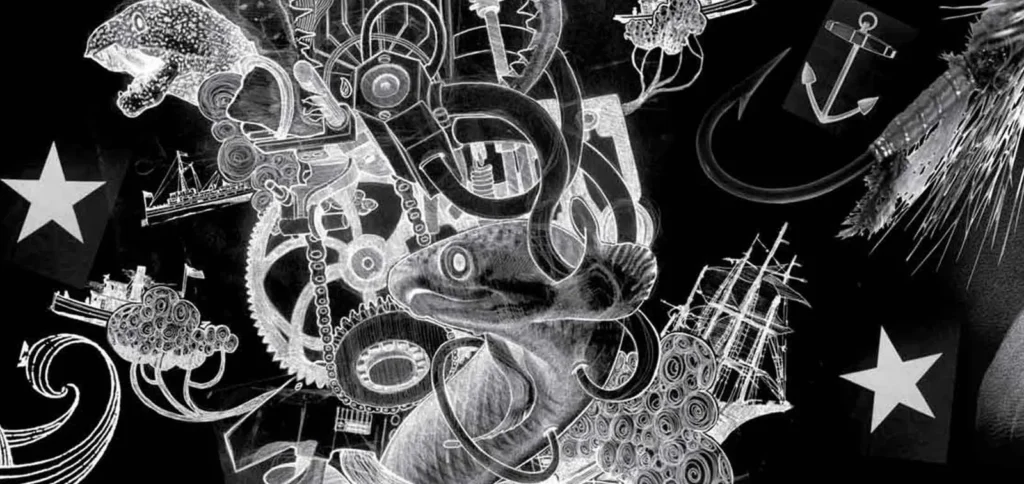Capt. Mike's nautical collage art